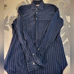 Isaia Striped Button Down Shirt